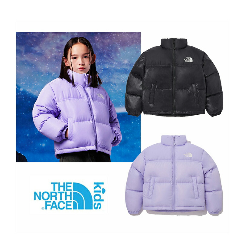 ★送料無料★THE NORTH FACE★G 1996 ECO NUPTSE DOWN JACKET NJ1DP54 ダウンジャケット キッズ 女の子 ガールズ ジュニア ハイネック フードなし ショート ヌプシ クロップド 軽い 柔らかい 暖か ホワイトレーベル ジップアップ ジャンパー かわいい おしゃれ 人気