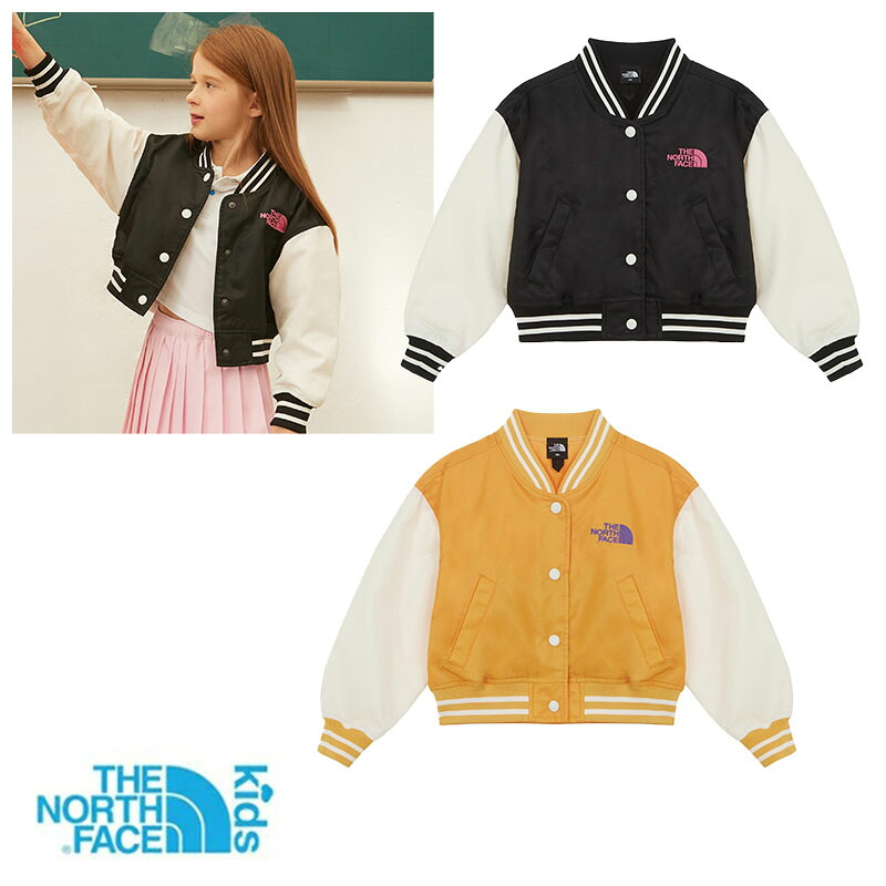 ★送料無料★[THE NORTH FACE] NJ3BR06 G'S SCHOOLDAY JACKET ジャケット キッズ フードなし ジャンパー ジャンバー ボンバージャケット スタジャン MA-1 中綿 軽量 軽い 男の子 女の子 ファスナー 人気 ホワイトレーベル 韓国 ノースフェイス あたたかい｜ABC TOWN
