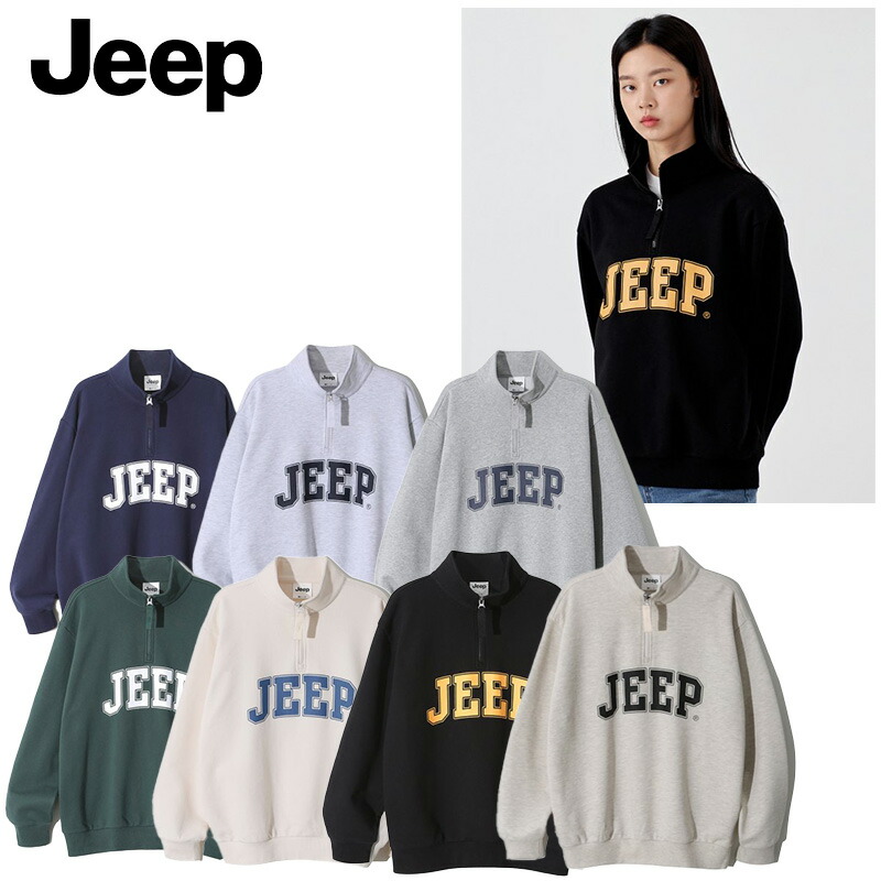 楽天市場】送料無料☆韓国ブランド☆JEEP☆HALF ZIP-UP M-LOGO