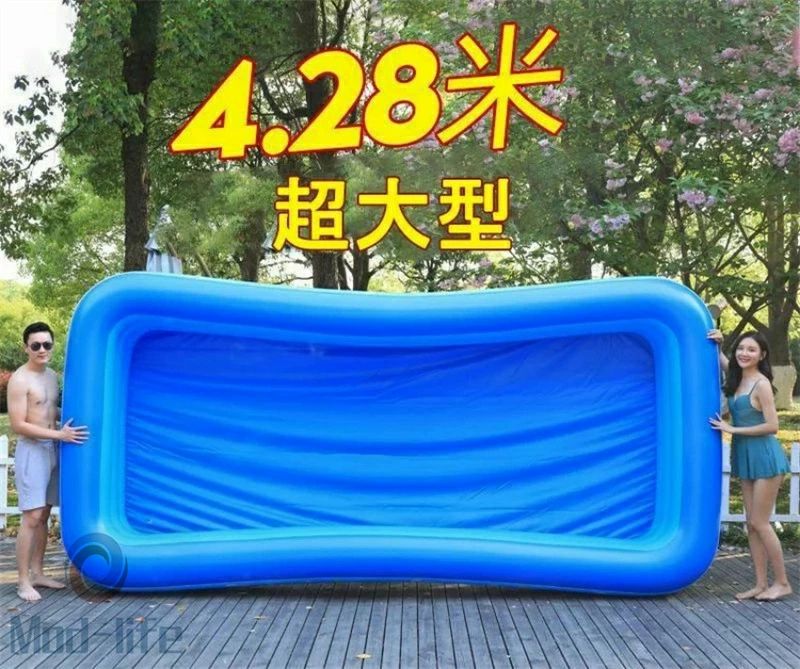 ビニールプール エアープール 子供用 大型プール 家庭用プール 庭 ベランダ 長方形 ジャンボプール 破れにくい 避けにくい 自宅 屋外 夏 女の子 男の子 水遊び 可愛い レジャープール ファミリープール 3気室構造 ビッグサイズ 特大 子供｜ＡＢＣＺショップ