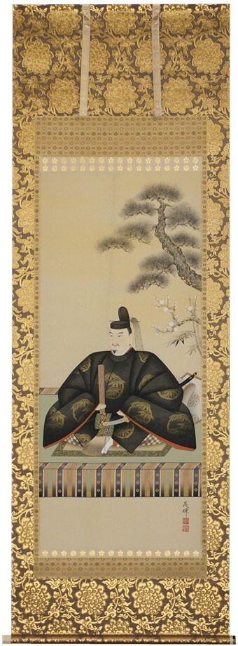 真作/武部白鳳/雪中家図/武部本一郎の父/鳳の桐観箱付/布袋屋掛軸HJ-857 japanese-coins-tokyo-national-