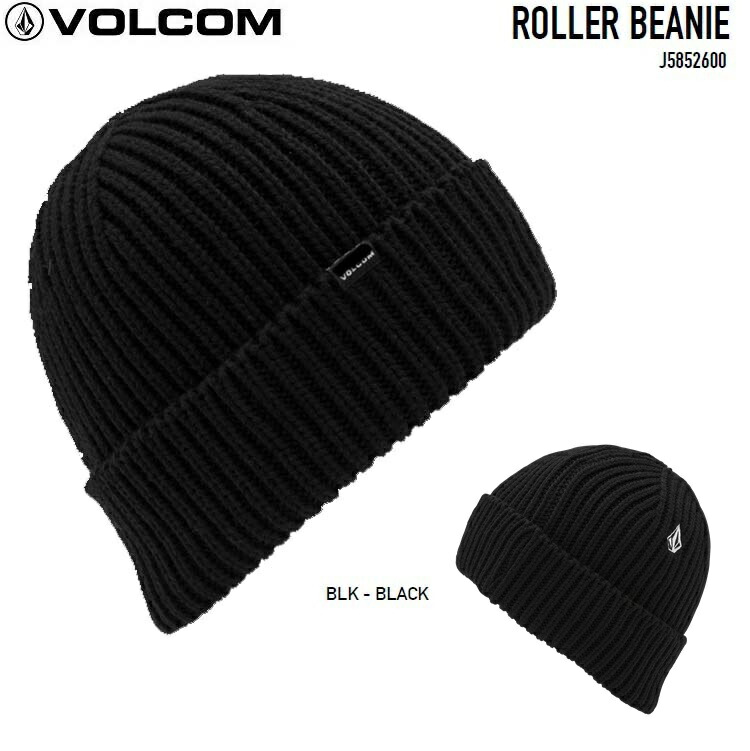 VOLCOM ボルコム ROLLER BEANIE ビーニー 【 BLK-Black 】 J5852600 2026 SNOW 日本正規商品　ニット帽　メール便対応