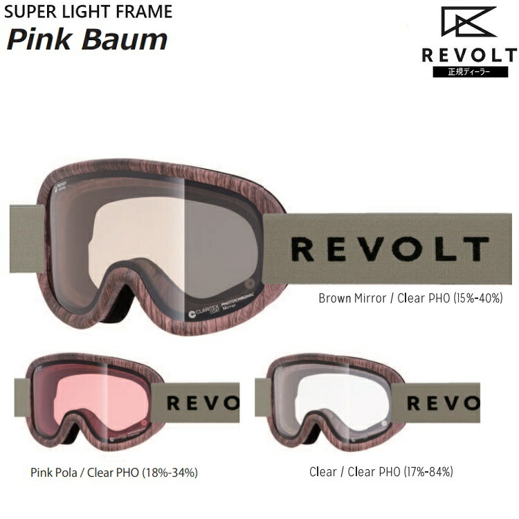 FLAT LIGHT FRAME 調光レンズ　revolt 楽天市場】リボルト ゴーグル フラットライトフレーム 調光