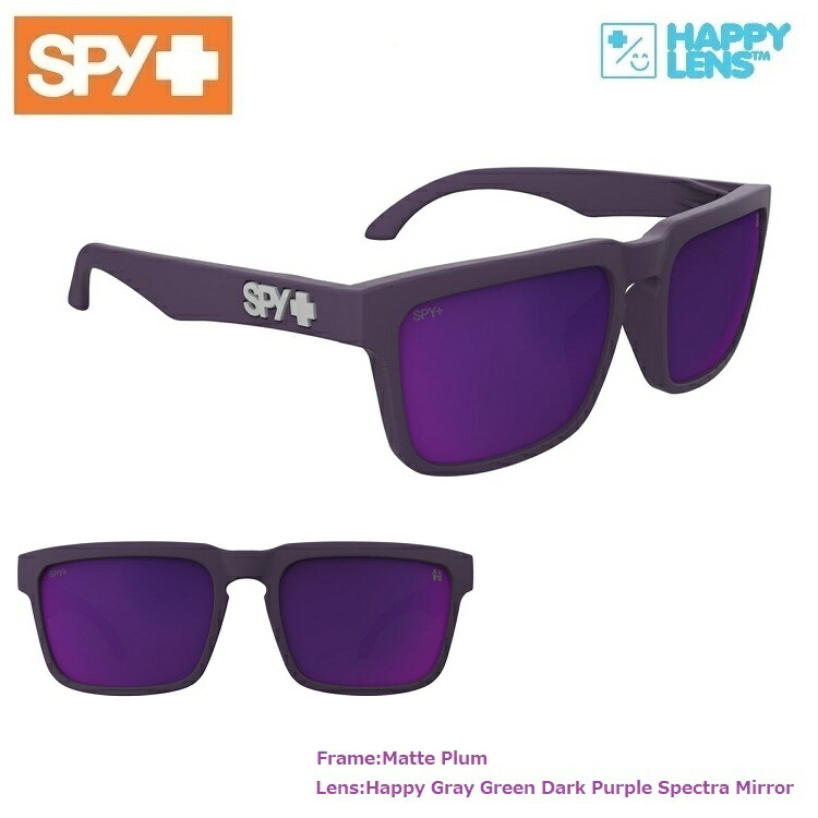 ■SPY OPTIC スパイ 【 HELM ヘルム 】HAPPY LENS【 Matte Plum-Happy Gray Green Dark Purple Spectra Mirror 】ハッピーレンズ　送料無料！！スパイサングラス正規品 happylens