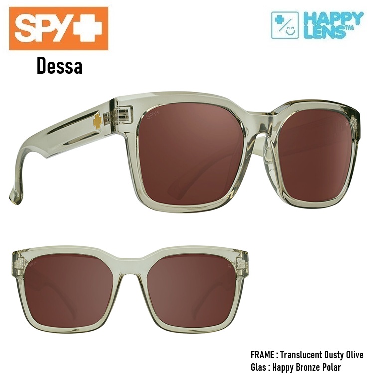 ■SPY OPTIC スパイ 【 DESSA 】HAPPY LENS【 Translucent Dusty Olive - Happy Bronze Polar 】偏光レンズ ハッピーレンズ 女性 W's　送料無料！！スパイサングラス正規品 happylens｜ABEAM WEB STORE
