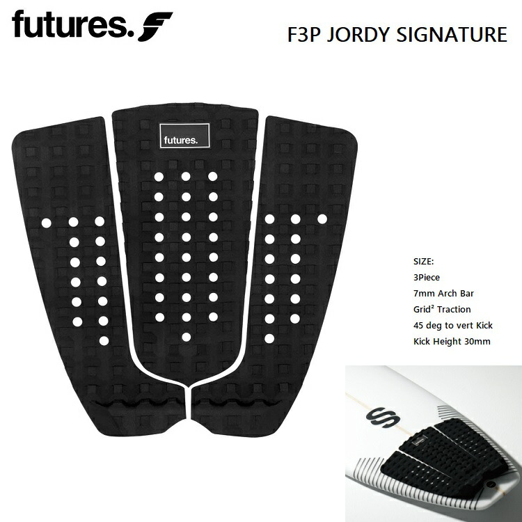 Futures Traction フューチャー トラクション F3p Jordy Signature Black Jordy Smith Model 日本正規品 ジョーディ スミス モデル サーフボードデッキパット デッキパッチ デッキパッド 滑り止め サーフィン サーフボード サーフギア Sittingseat Com