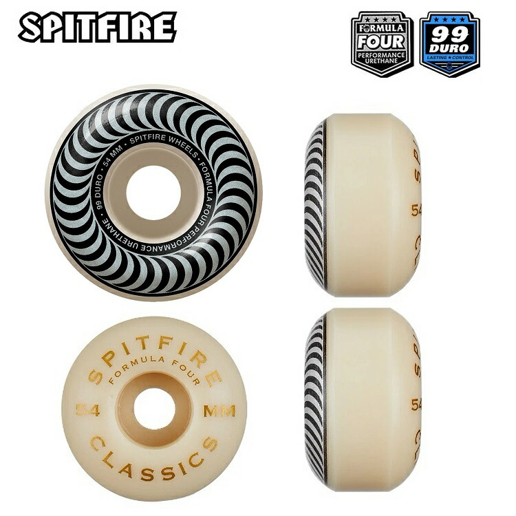 SPIT FIRE スピットファイア WHEEL SILVER 4個セット スケートボード ウィール タイヤ 日本正規品 【SALE／99%OFF】