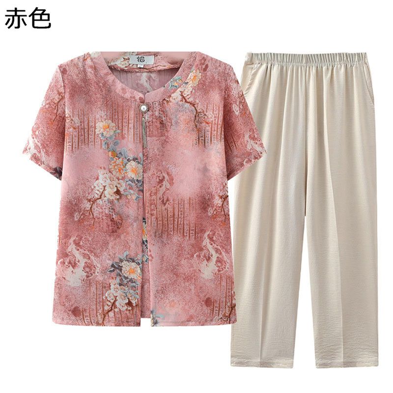 楽天市場】シニアファッション tシャツ 半袖 唐装 トップス 上下