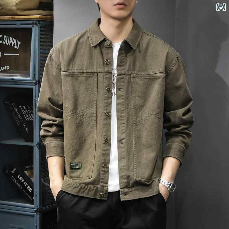 メンズ 流行り物 春夏 秋冬 かっこいい オシャレ モテ 成人男性用 成人男性服  服 韓国 分かりやすい 成年者    スプライシング   長袖   プルオーバー   アメリカン   レトロ   心地よい   上衣   厚地の外套   プルオーバー
