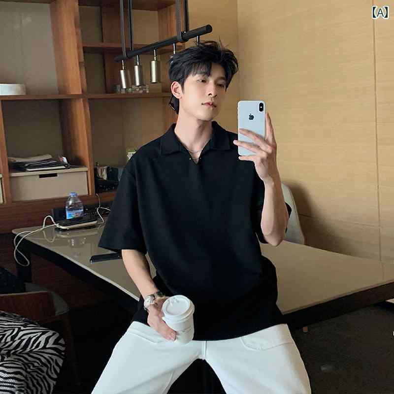 メンズ 流行り物 春夏 秋冬 かっこいい オシャレ モテ 成人男性用 成人男性服  服 韓国 分かりやすい 成年者 夏服   半袖   ボーイズ   スポーツシャツ   喨喨たる   相応う   t   プルオーバー