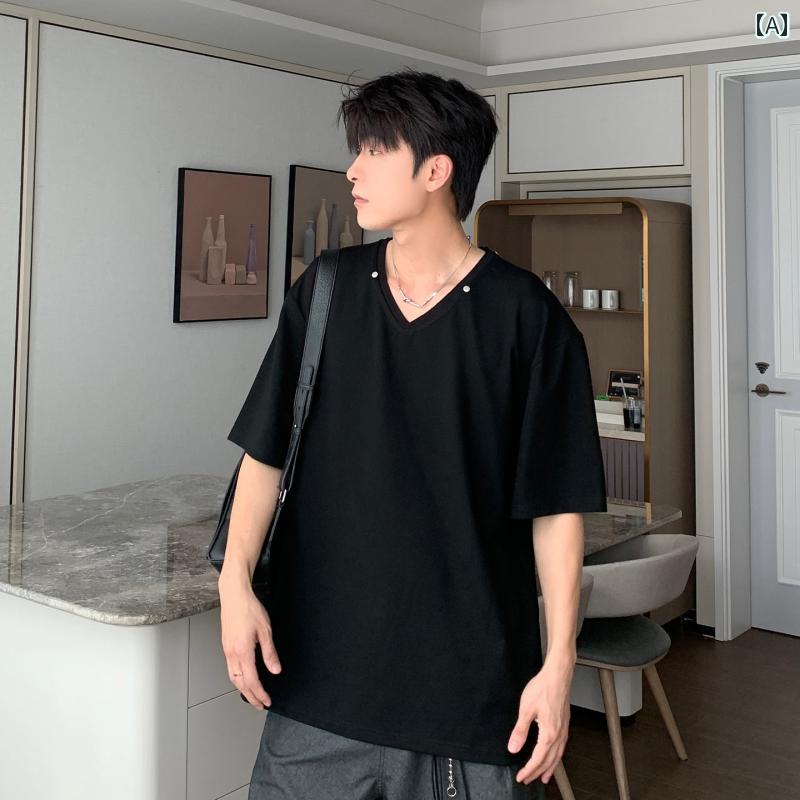 メンズ 流行り物 春夏 秋冬 かっこいい オシャレ モテ 成人男性用 成人男性服  服 韓国 分かりやすい 成年者          襟   半袖   スポーツシャツ   韓国  いの一番   ハイエンド   T   プルオーバー