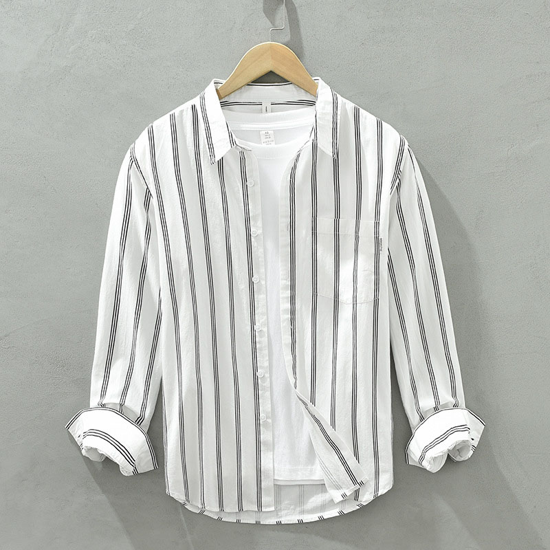 シャツメンズ長袖カジュアル M L XL 2XL 3XL 春服 薄手 夏服 綿混 紳士 涼しい ボタンダウンシャツ チュニックワイドシャツ オシャレ ゆるシルエット 父の日 カジュアルシャツ おしゃれ オシャレ クールビズ