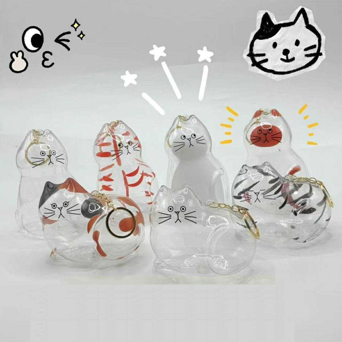 楽天市場】新登場特大サイズ1/2個セット ペット 猫 遺毛 ケース 透明