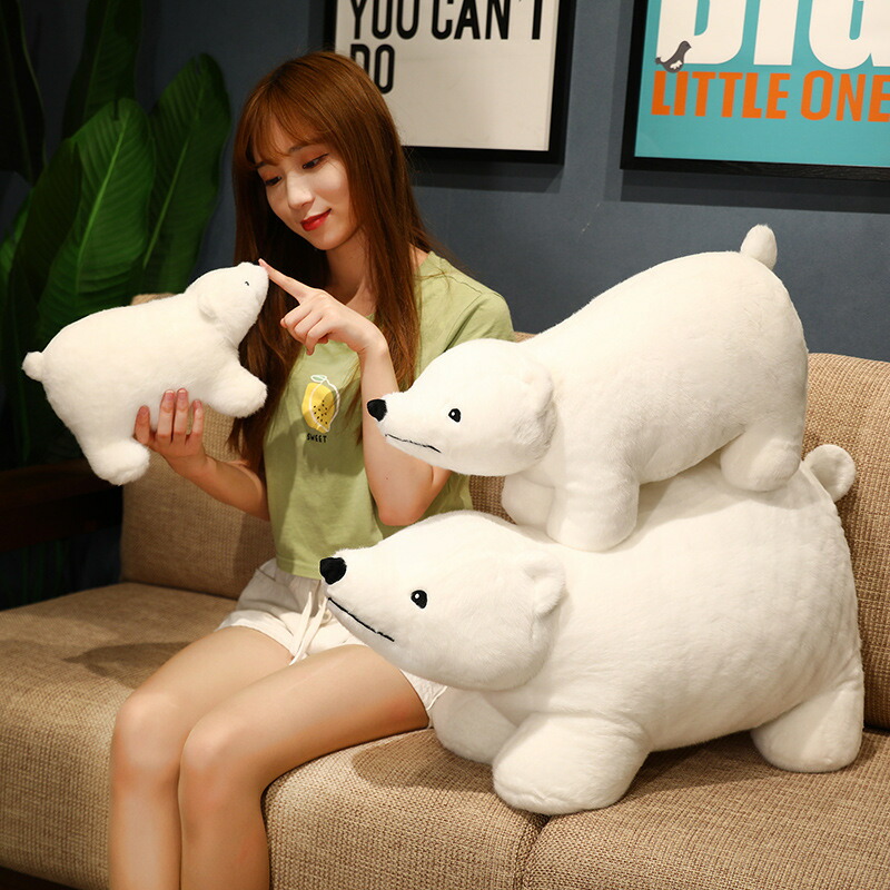 送料無料 90cm ぬいぐるみ クマ 抱き枕 bear ホッキョクグマ おもしろ 可愛い かわいい 彼女に ふわふわで癒される 柔らか 心地いい 誕生日 お祝い シロクマ 白熊 しろくま インテリア 子供 キッズ おもちゃ 動物 出産祝い ギフト プレゼント