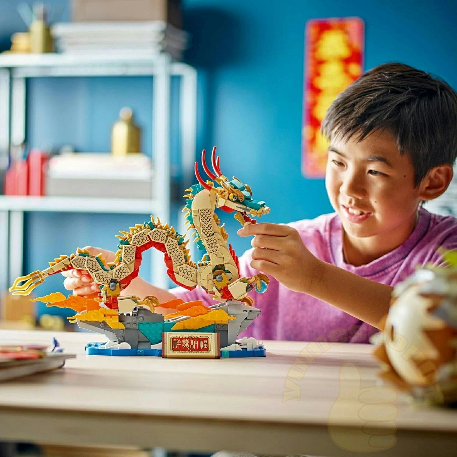 祥龍納福 アジアンフェスティバル 幸運のドラゴン おもちゃ 玩具 プレゼント ブロック 男の子 女の子 子供 9歳 10歳 11歳 12歳 小学生 ドラゴン 新年 竜 積み木