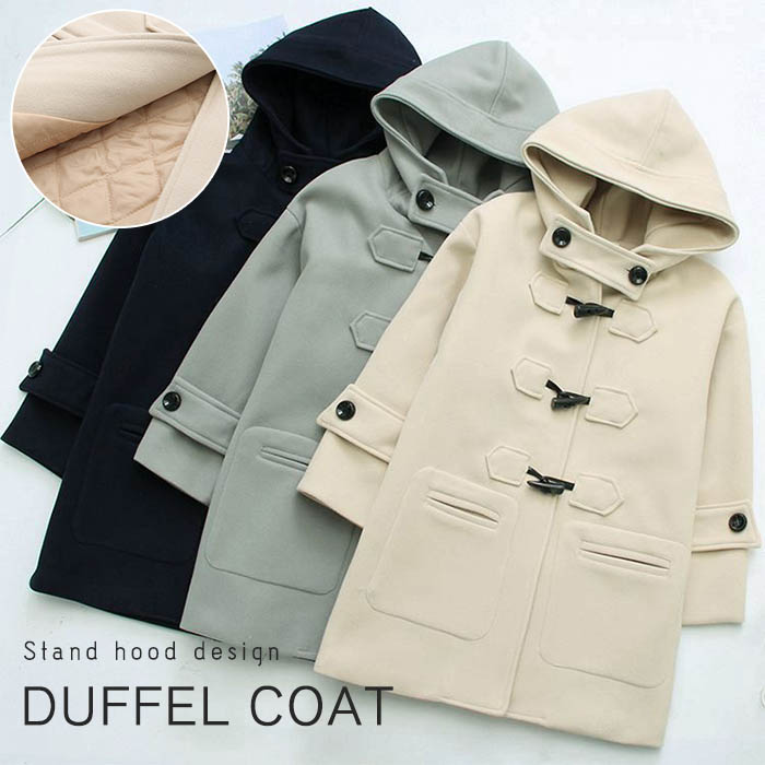ダッフルコート レディース 秋冬 中綿 極暖 厚手 アウター トグルボタンフード付き フードコート 中綿コート ロングコート ジャケット チェスターコート 着回し良い 冬 冬コーデ コート ダッフル 無地 通勤 通学 OL ママ 学生 上品 ミドル丈 膝上 防寒 送料無料