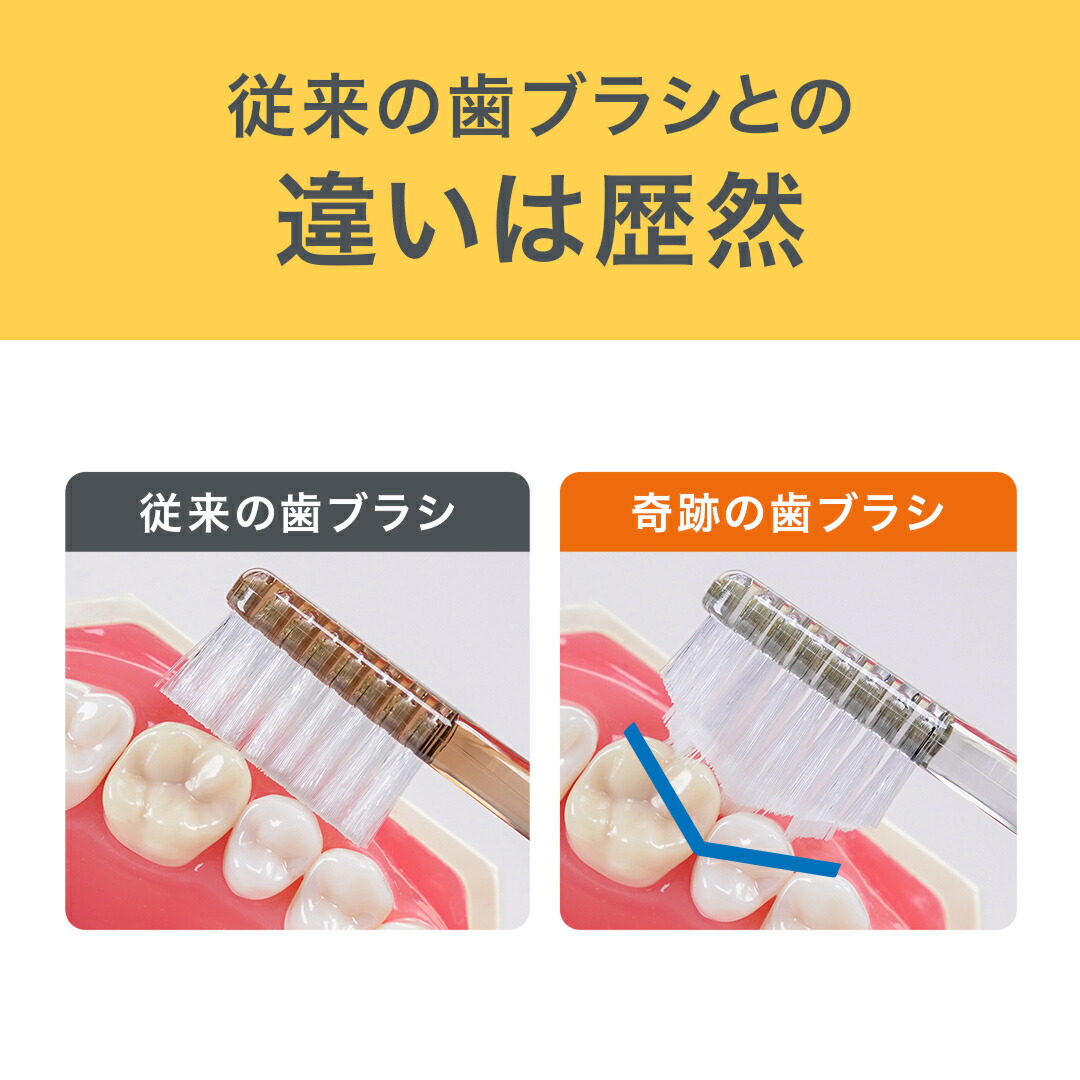 奇跡の歯ブラシ クリアブラック 3本セット 正規品 歯ブラシ 虫歯予防 口臭予防 口臭ケア 歯垢除去 ホワイトニング 歯間 オーラルケア 日本製 HaRENO ハレノ 公式