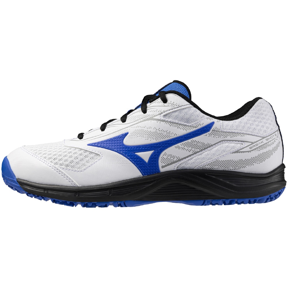 【ミズノ】ブレイクショット5 WIDE OC クレー砂入り人工芝コート/テニスシューズ/MIZUNO　(61GB2541) 27 ホワイト×ブルー