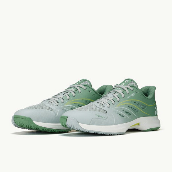 【ヨネックス】パワークッションエアラスダッシュ5 広々とした GC 庭球シューズ/YONEX(SHTAD5WG) 809 グレ-／ペールグリーン
