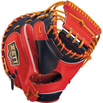 【ゼット】軟式キャッチャーミット　プロステイタス CM 右投げ/ZT25F/軟式グローブ/グローブ　ゼット/ZETT (BRCB30962T) 1964N Nブラック/レッド
