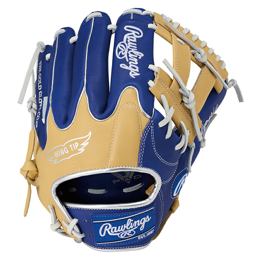 【ローリングス】ソフトボール用 HYPERTECH COLORS for MEN/右投げ/オールラウンド/ソフトボールグラブ/Rawlings(GS5FHTC565W)　サイズ 11.75 INDCAM インディゴ/キャメル IND/CAM｜abespo