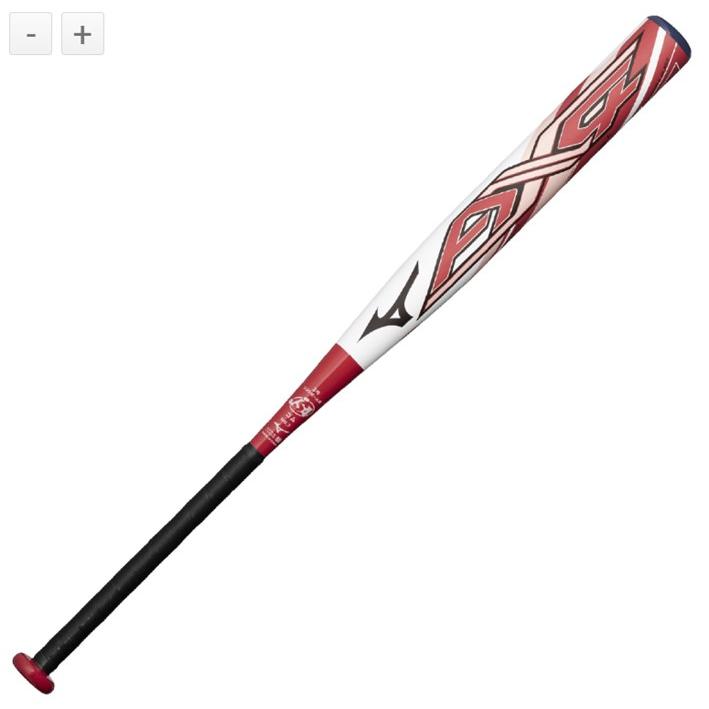 【ミズノ】ソフトボール用AX4 ミドル FRP製/84cm/平均650g/12インチ/ゴムボール用　ソフトボール/MIZUNO(1CJFS32984) 0164 ホワイト×レッドピンク