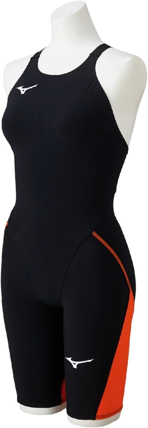 【ミズノ】GX.SONIC LITE ハーフスパッツ レディース 水着/競泳水着/レーシング水着/MIZUNO (N2MGD210) 95 ブラック×オレンジ