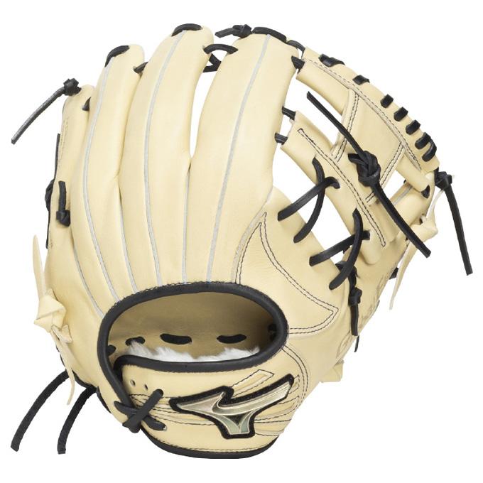 【ミズノ】グローバルエリートソフトグラブ　SELECT 右投げ用/ソフトボール用/ソフトボール グローブ/MIZUNO　(1AJGS34413) 8009 ブロンド×ブラック