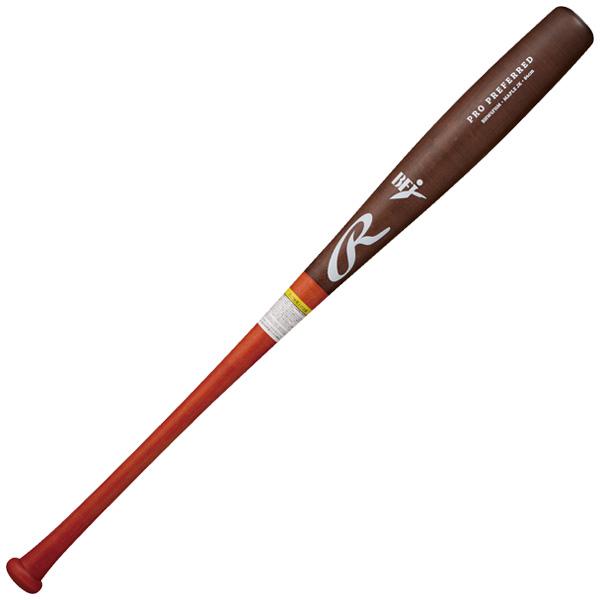 【ローリングス】硬式木製バット　PRO PREFERRED/北海道ハードメイプル/木製バット/木製硬式バット/RAWLINGS(BHW6HM) MBR／MRD 艶消しブラウン/艶消し赤褐色　84cm(880g平均)