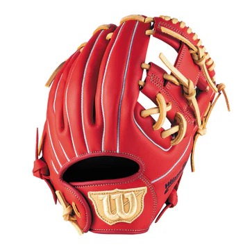 【ウィルソン】WILSON BEAR DUAL S ウィルソンベア/右投げ/ソフトボールグローヴ/ソフトボール地球儀/Wilson(WBW104503) 赤いこと