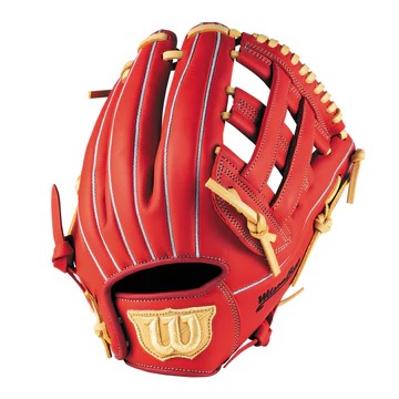 【ウィルソン】WILSON BEAR DUAL L ウィルソンベア/右投げ/ソフトボールグローヴ/ソフトボール地球儀/Wilson(WBW104515) 赤いこと