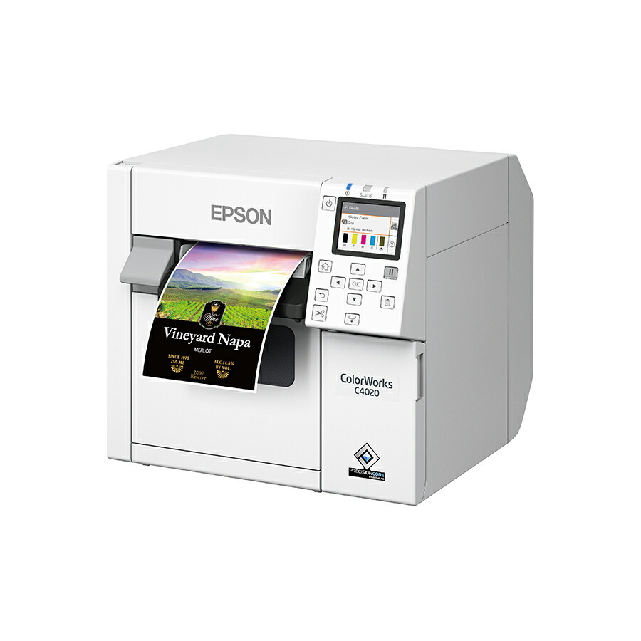 EPSON エプソン カラーラベルプリンター 引っ敷きえの具インキ積み上げる CW-C4020M