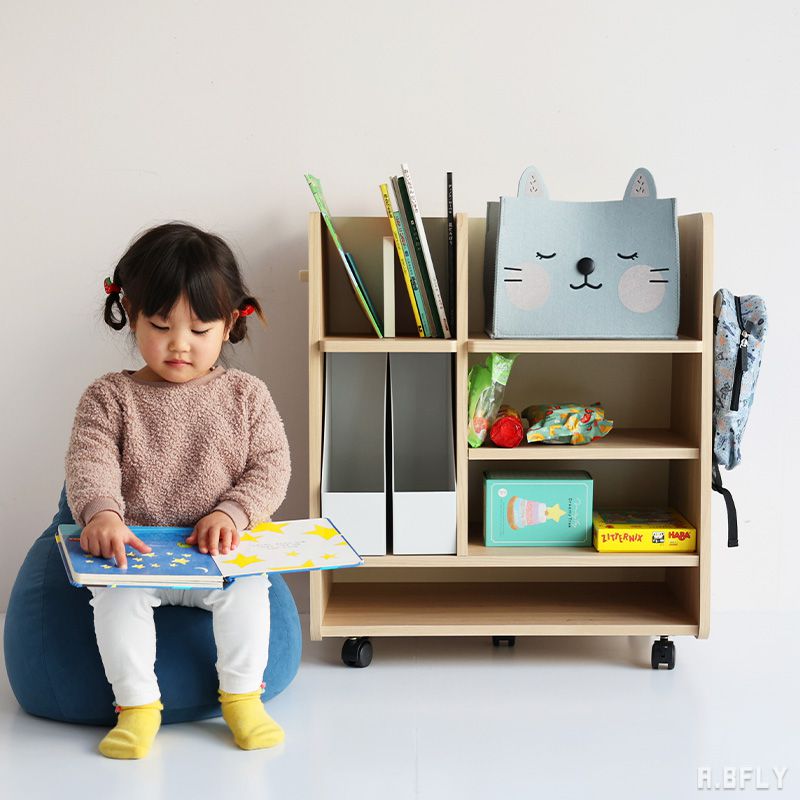 宅配 ランドセルラック 絵本ラック おもちゃ箱 リビング収納 子ども部屋 キッズ家具 お勉強 道具 お稽古 収納 本棚 教科書 勉強道具 可動 キャスター付き ナチュラル お祝い 新学期 入学 書類整理 プリント 学校道具 学習 ラック ディスプレイ Fucoa Cl