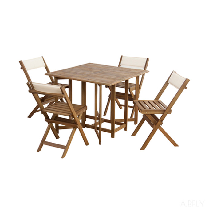 【楽天市場】【5点セット】ガーデンダイニングセット フォールディングチェアー テーブル 長方形 天然木 アカシア 折りたたみ式 椅子 イス 庭