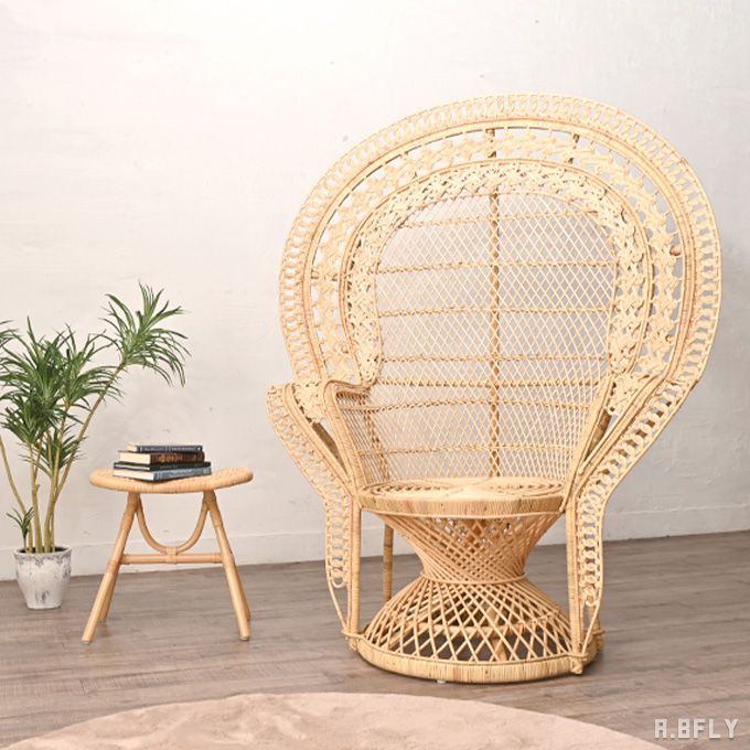 楽天市場】【受注生産】Ohana シリーズ ラタン ピーコックチェア 1人