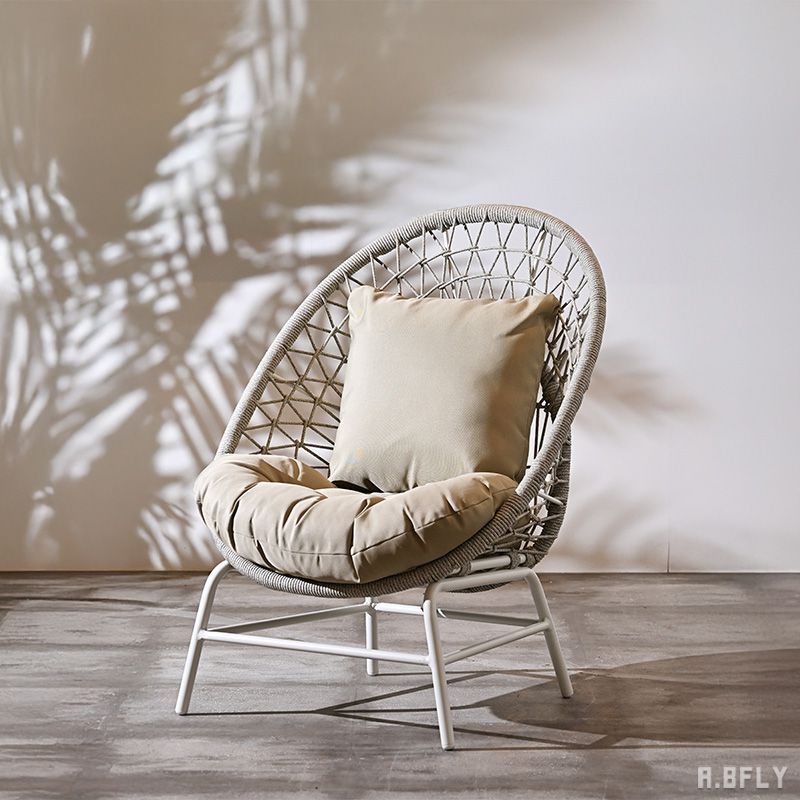 楽天市場】ロープチェア 1P 一人がけ ラウンジチェアー 椅子 イス