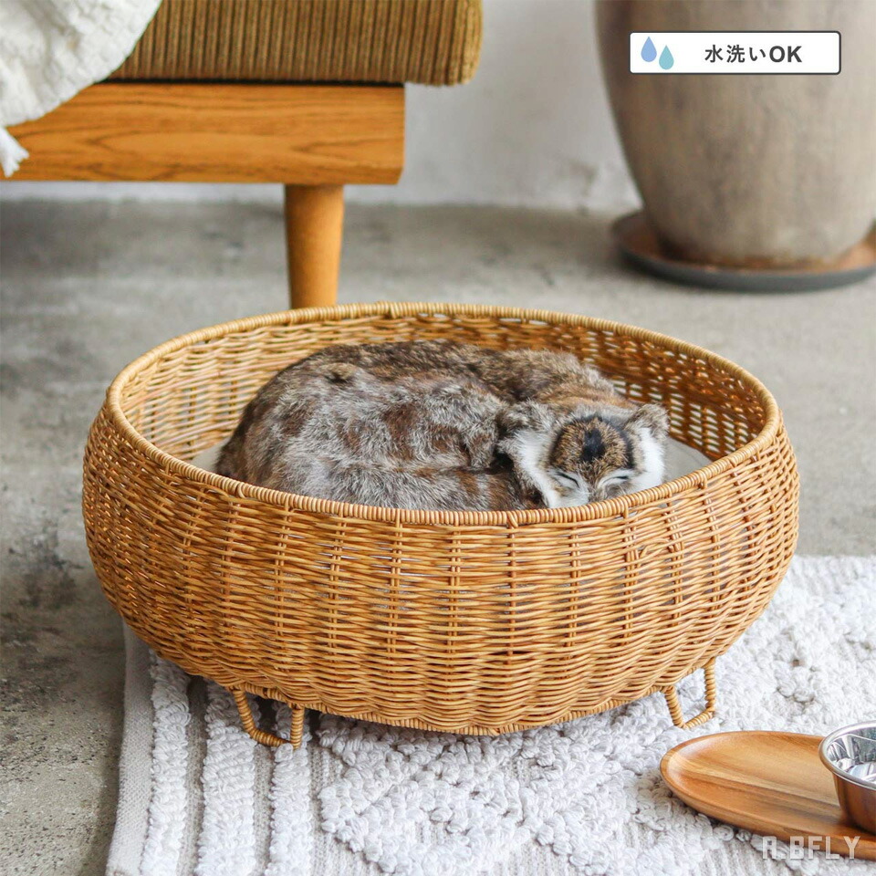 楽天市場】雑貨 ペット カドラー ベッド バスケット かご 籐 ラタン