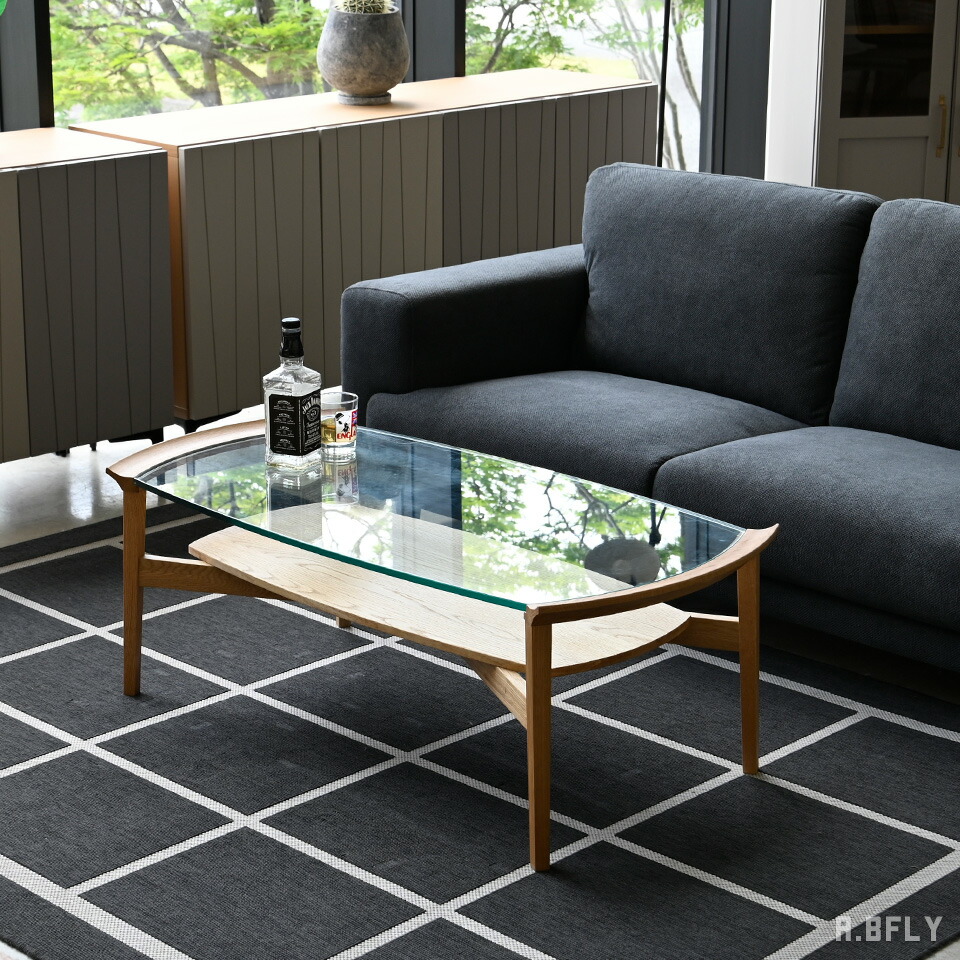 楽天市場】【送料無料】 センターテーブル ガラステーブル オーバル型