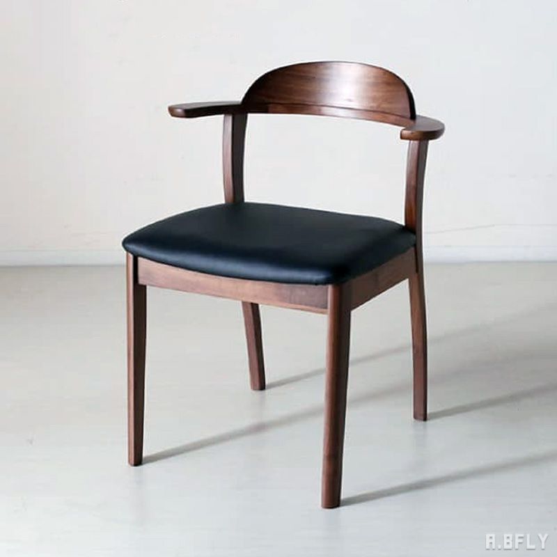 【最大6,000円クーポン配布中】ダイニングチェア 1脚 単品 チェアー 食卓 椅子 いす イス ダイニング chair 天然木 木製 ウォールナット無垢材 ウォールナット PVC クッション 高級感 北欧 ミッドセンチュリー モダン 完成品