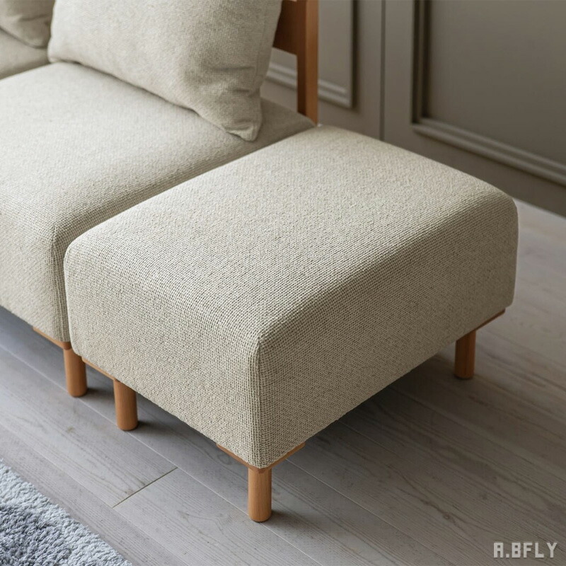 【組みあわせ親しさ】オットマン 足置き 1P長椅子 一人掛け長椅子 sofa 置き目長椅子 置き目印字機 パウダーコンパクト 繋ぎ合わせる能力のある レイアウト親しさ ツートンカラー 緑であること オレンジ色 象牙色 分かりやすい 今めかしい 生まれながら木 木脚 木ひな形 成し遂げる品