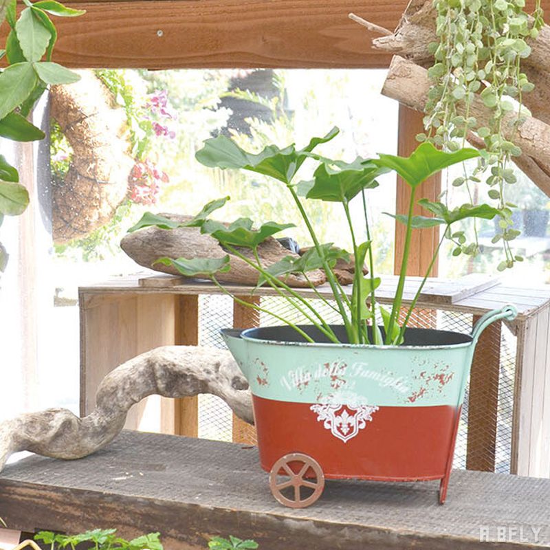 楽天市場】プランター 滑車 錆 シャビーテイスト アンティーク