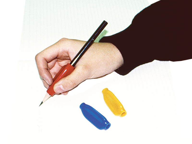 楽天市場 ペンシルグリップ 赤 青 黄 ３色セット 筆記補助具