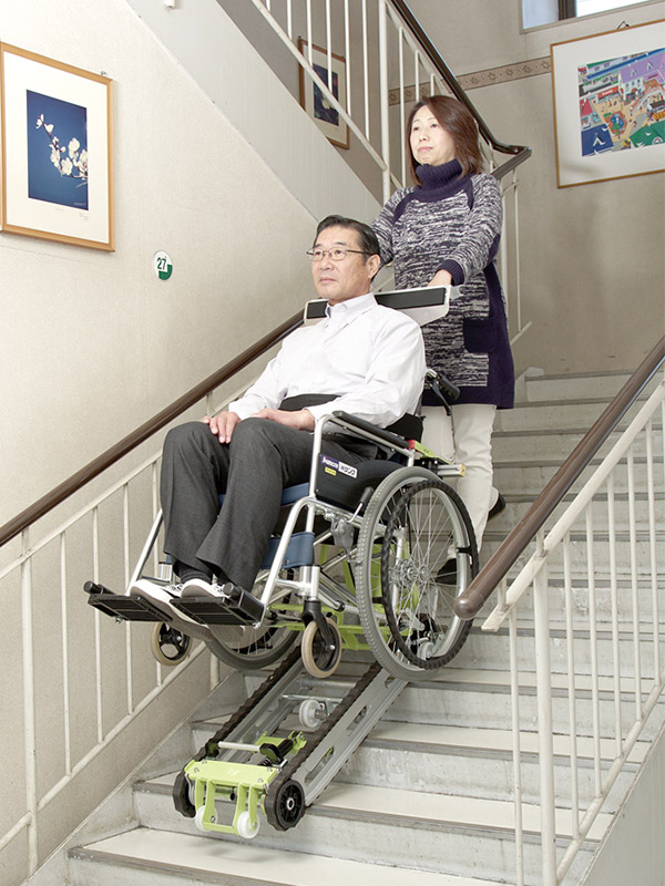 下り専用　車いす用階段避難車 チェアキャリダン CCD-2 【CARRYDUN】