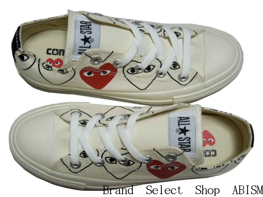 楽天市場 Play Comme Des Garcons プレイ コムデギャルソン Converse コンバース All Star Ox Pcdg オールスター スニーカー シューズ ホワイト 新品 Az K118 Brand Select Shop Abism