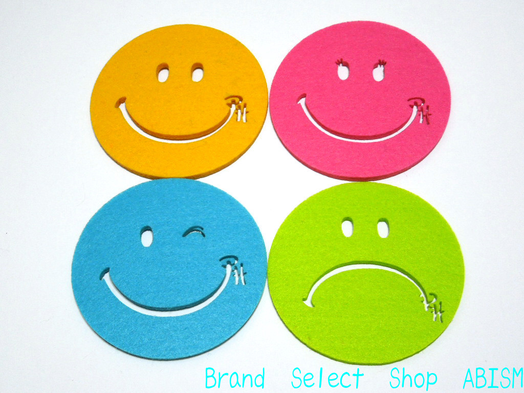 楽天市場 Ron Herman ロンハーマン Smile Coaster Set スマイル コースター4点セット Color Multi 新品 Brand Select Shop Abism