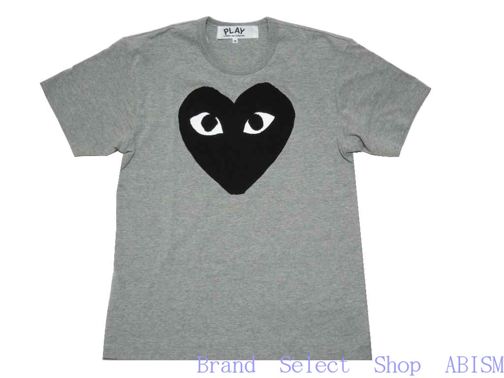 楽天市場 メンズサイズ Play Comme Des Garcons プレイ コムデギャルソン ブラック ハート Tシャツ Men S グレー 新品 日本製 Brand Select Shop Abism