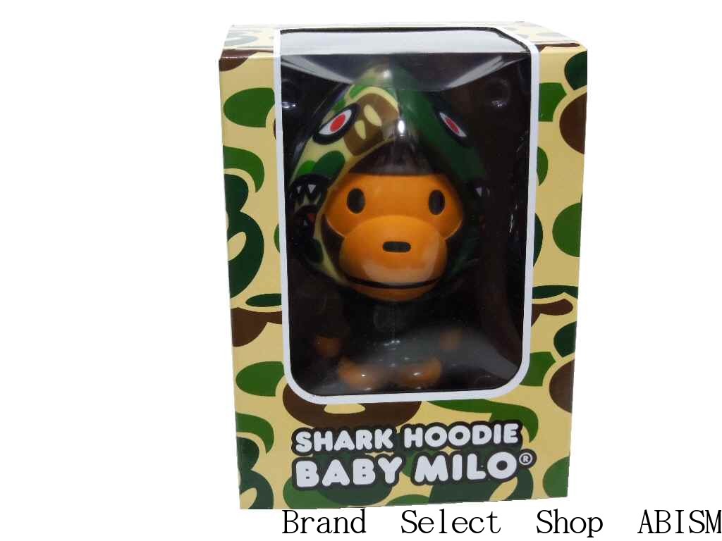 MEDICOM TOY A BATHING APE BABY MILO SHARK HOODIE PARKA FIGURE GREEN