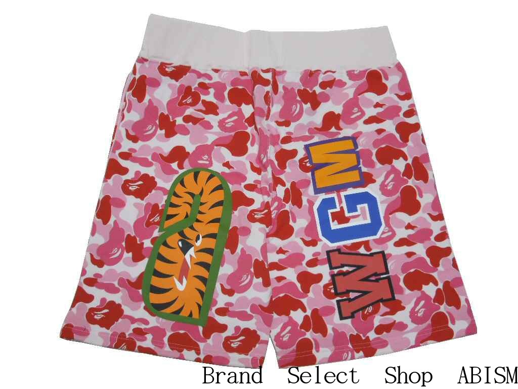 bape pink shorts