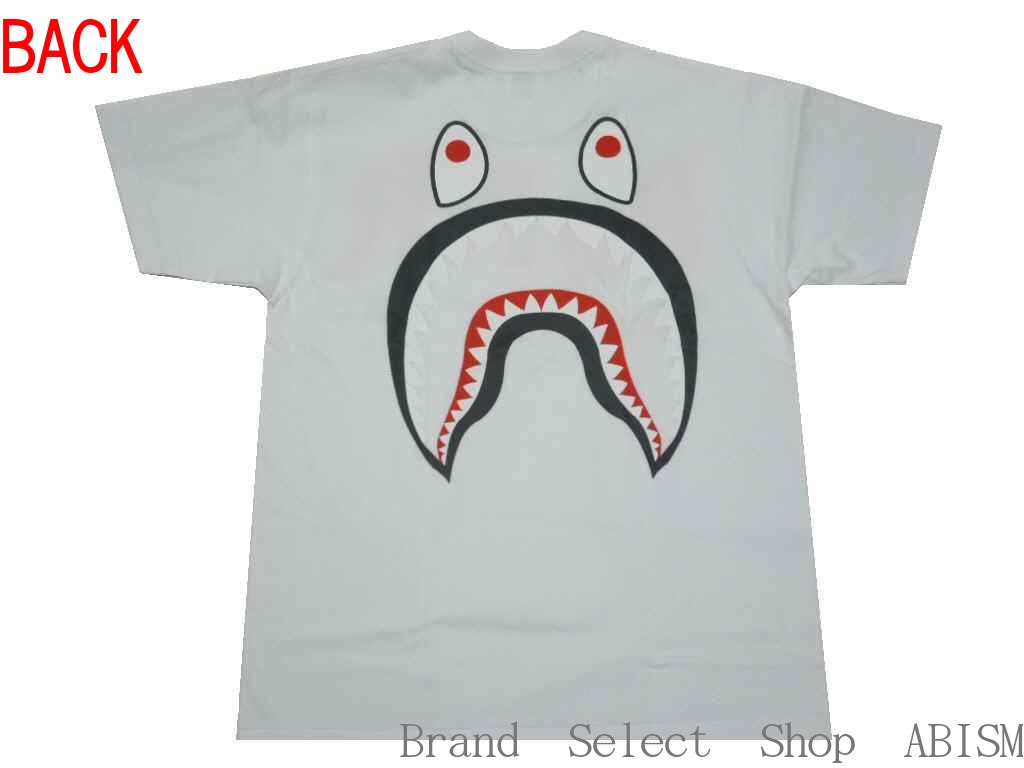 bape shark white t shirt