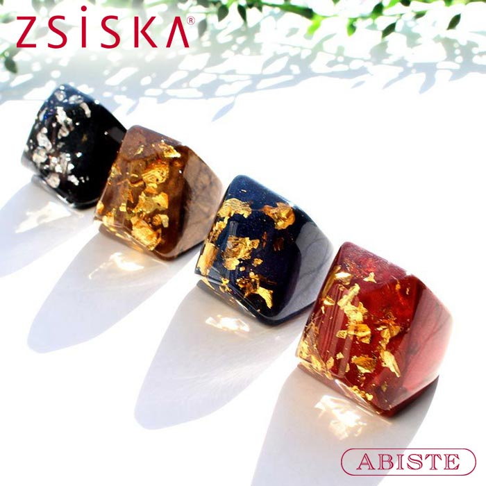 ABISTE ZSiSKA ≪DHARA≫レジンリング/6241041- ブランド アビステ シスカ ギフト 大ぶり アレルギー対策 大人映え